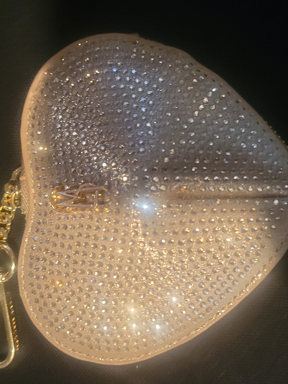 Steve Madden Gold Sparkle Keychain Pouch